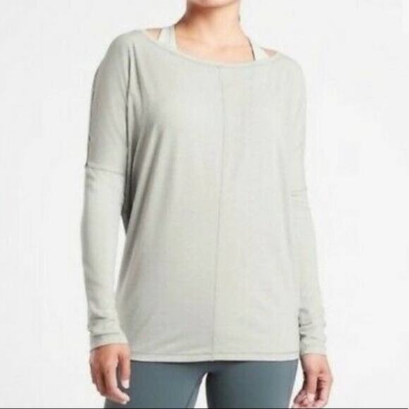 Athleta Essence Flow Top in Sage Green - Picture 6 of 6